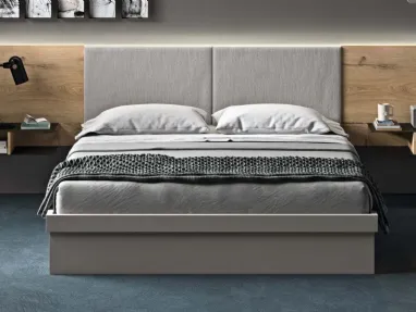 Letto moderno con testiera Air di Cinquepuntozero