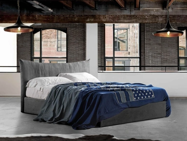 Letto in tessuto imbottito Aries di Lettissimi
