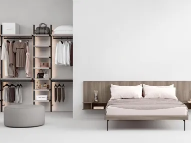 Letto Boiserie Rovere Cenere di Cinquepuntozero