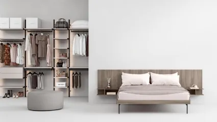 Letto Boiserie Rovere Cenere di Cinquepuntozero
