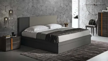 Letto Cube Legno Imbottito con testiera in tessuto di Cinquepuntozero