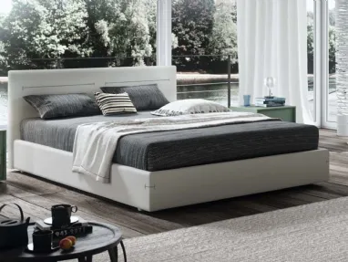 Letto moderno in tessuto City di Cinquepuntozero