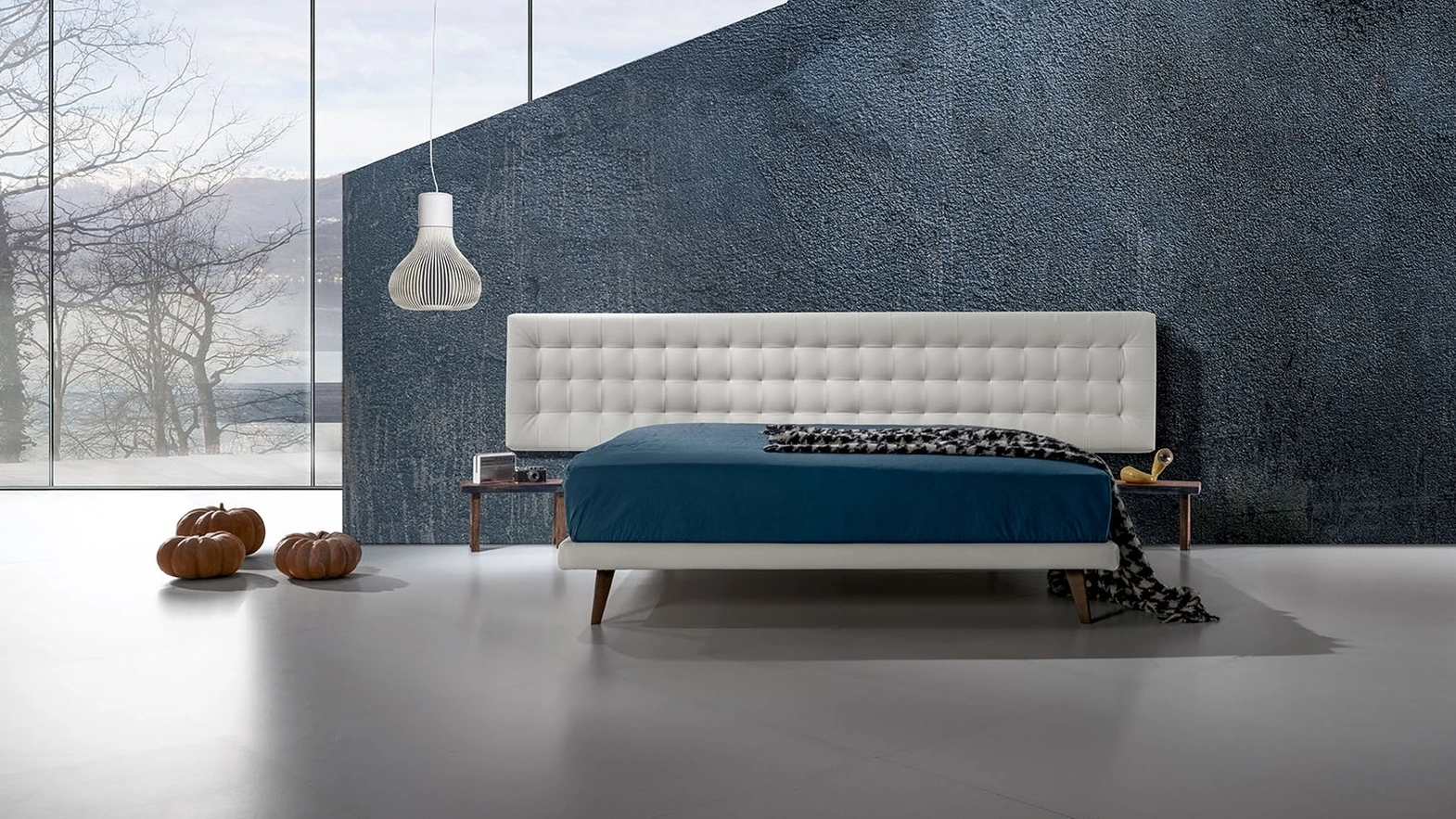 Letto in vellutino Twist Lersa 290 di Excò