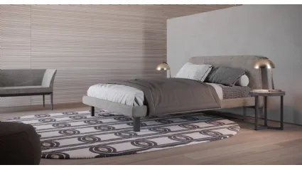 Letto in tessuto imbottito con testiera Blade di Giessegi