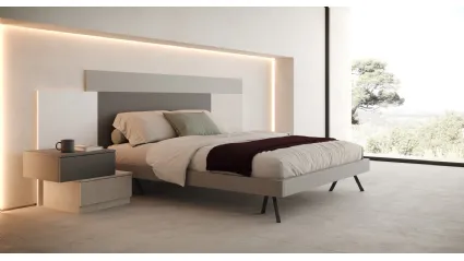 Letto con testiera in laccato opaco Velvet di Giessegi