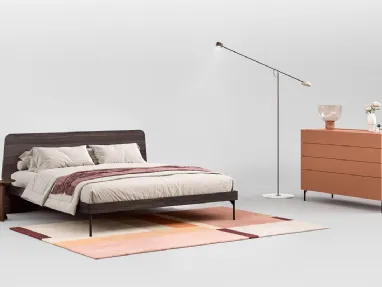 Letto in Rovere Carbone Giza di Cinquepuntozero