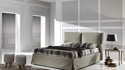 Letto in tessuto con testiera imbottita Kalos di MaxHome