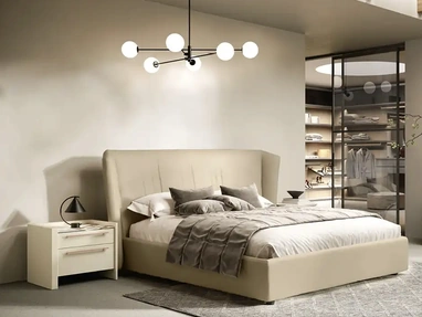 Letto Kaus Y13 in tessuto imbottito di Moretti Compact Giorno Notte