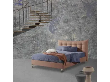 Letto con testiera imbottita e trapuntata Alya di Lettissimi