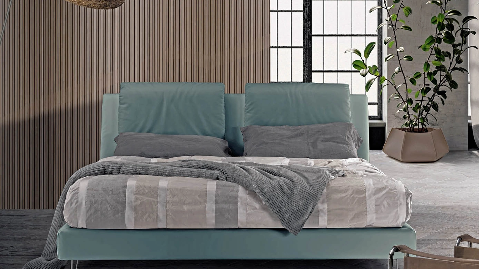 Letto con testiera Camelia di Lettissimi