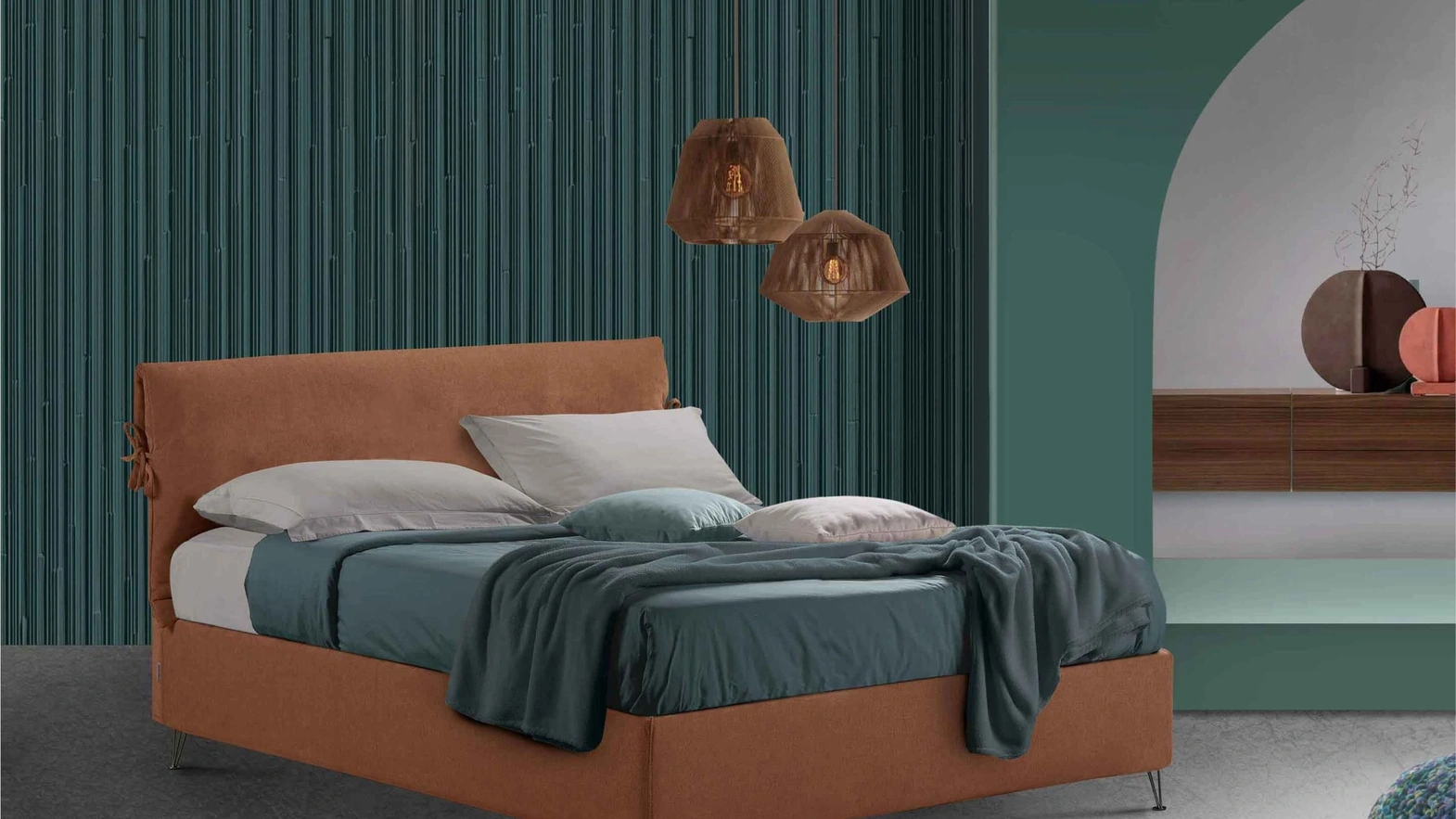 Letto con testiera Nausica di Lettissimi