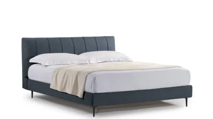 Letto in tessuto con testiera Teo di Salvetti