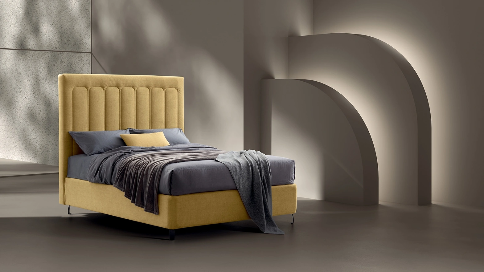 Letto imbottito Selene di Stilfar Italia