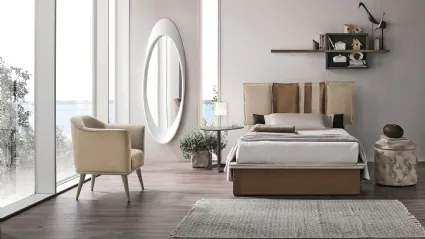 Letto singolo con box contenitore Santorini di Target Point