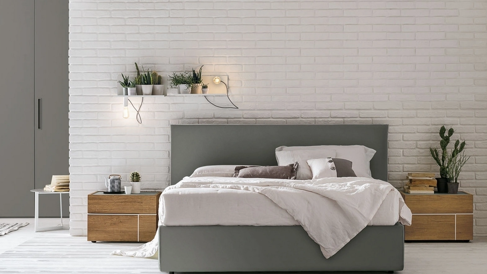 Letto in ecopelle Zeno di Tomasella