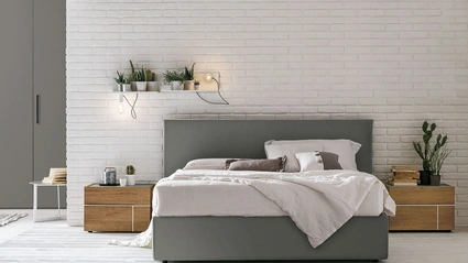 Letto in ecopelle Zeno di Tomasella