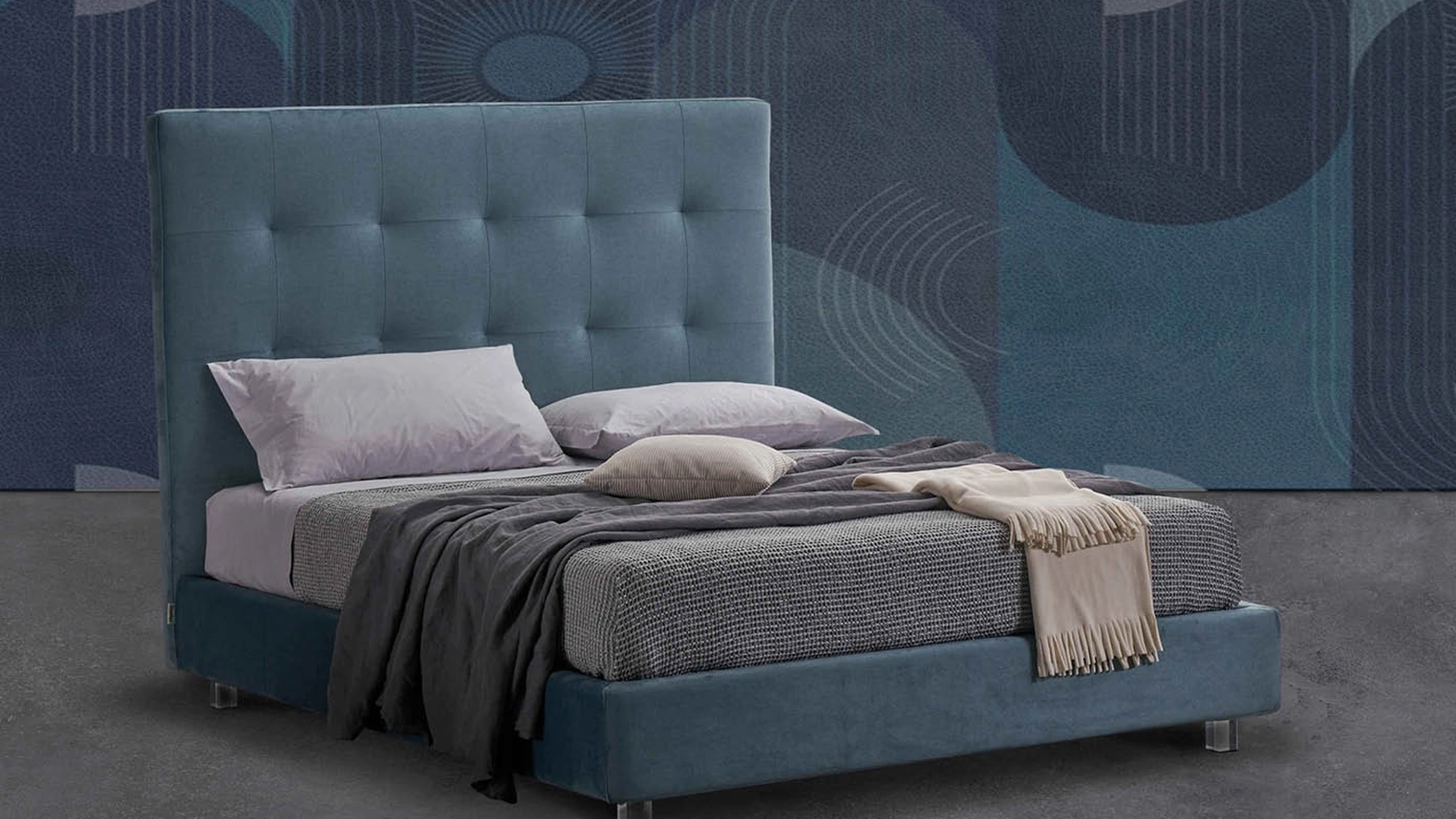 Letto con testiera Vela Alto di Lettissimi