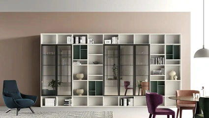 Libreria Kosmos KL208 di Moretti Compact Giorno Notte