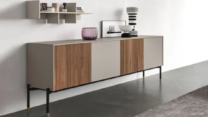 Madia moderna BK01|2 in laccato e impiallacciato di Cinquepuntozero