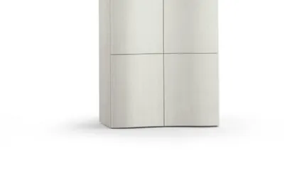 Madia Alta Composizione G329M in materico effetto legno con ante ondulate di Corso 11