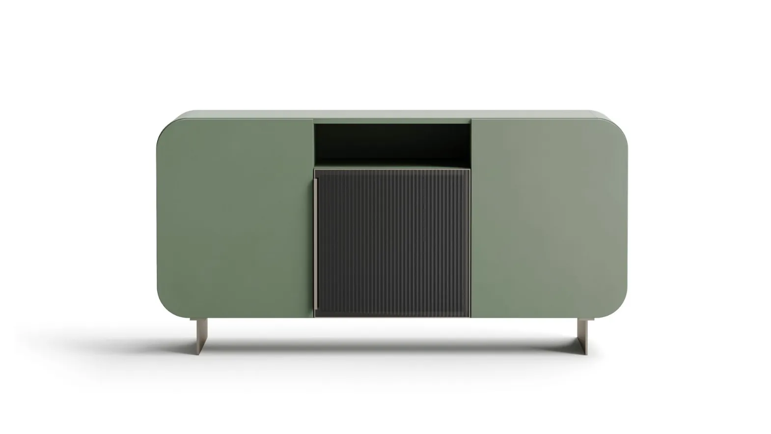 Madia Fifty Glass in laccato e vetro di Giessegi