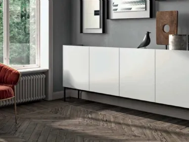Madia moderna LK03|2 in laccato opaco di Cinquepuntozero