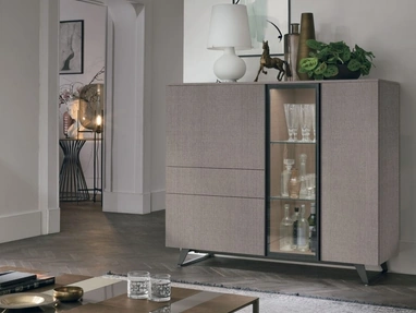 Madia Verticale Metropolis C01 in materico rovere sabbia di Tomasella