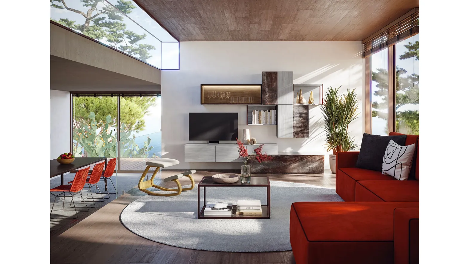 Parete Attrezzata Living LV725 di Giessegi