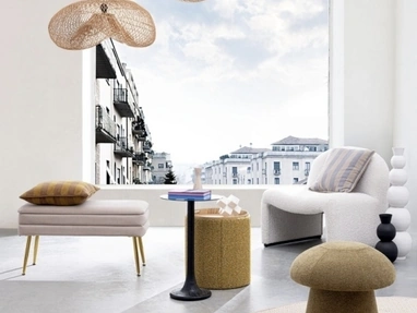 Poltroncina in tessuto Bassilla di Bizzotto