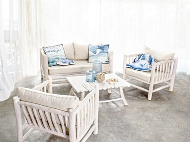 Poltrona in Teak sbiancato Shael di Bizzotto