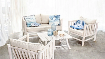 Poltrona in Teak sbiancato Shael di Bizzotto