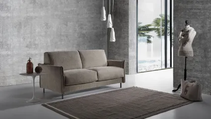 Divano Letto lineare in tessuto Reed di Excò