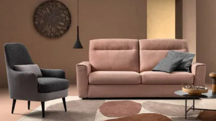 Divano Relax angolare in tessuto Swing Slick di Samoa