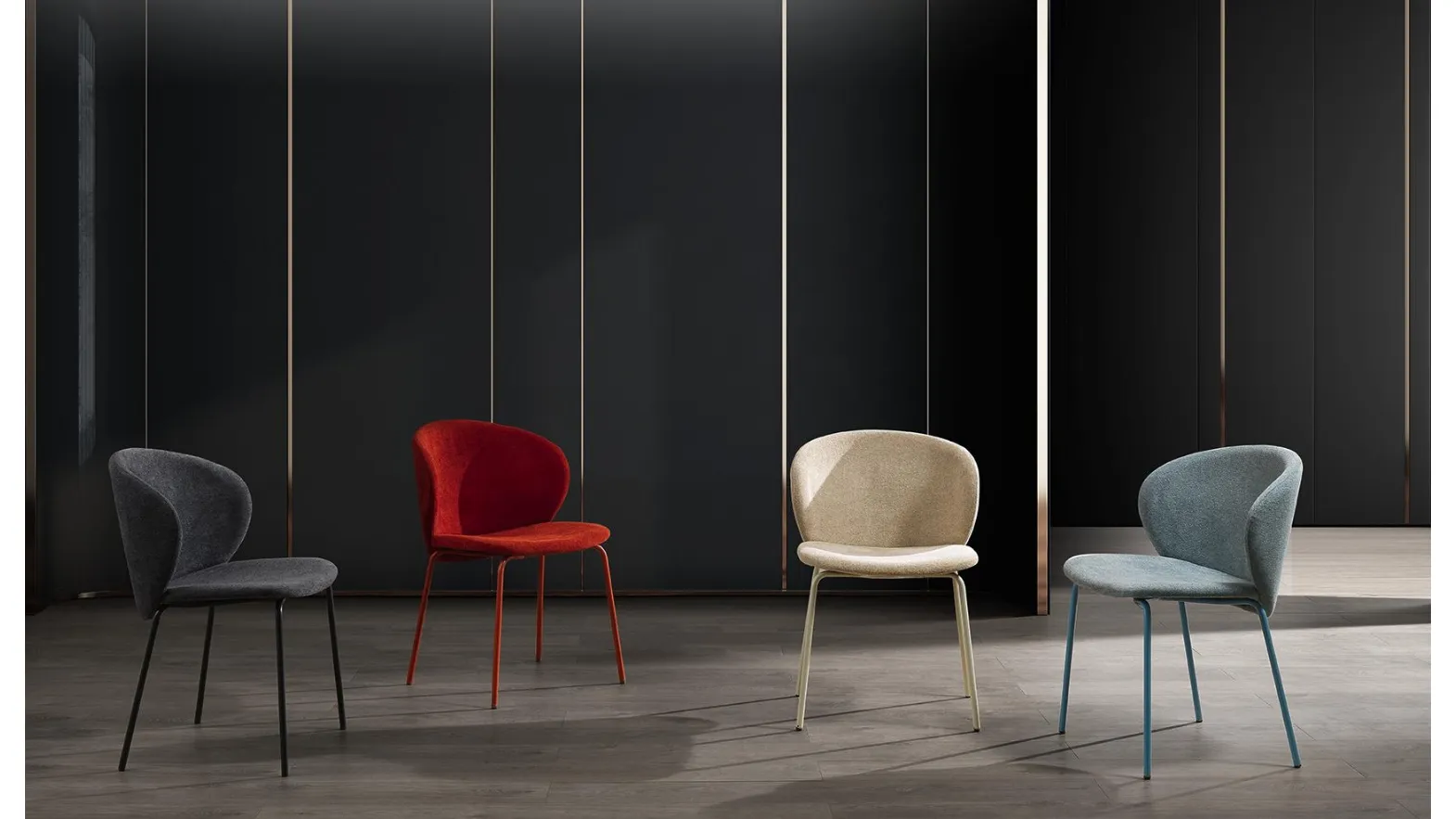 Sedia in tessuto Cassandra di MaxHome
