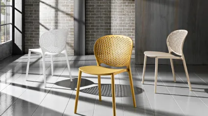 Sedia dalle linee tonde Deva in polipropilene di MaxHome