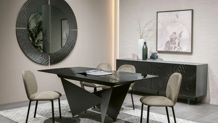 Tavolo allungabile in vetro Aliseo di Target Point