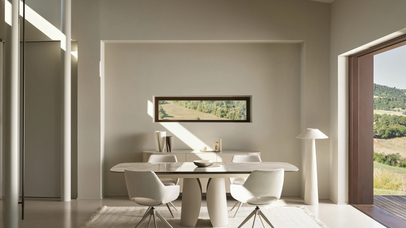 Tavolo allungabile Ardis in ceramica effetto onice di Bizzotto