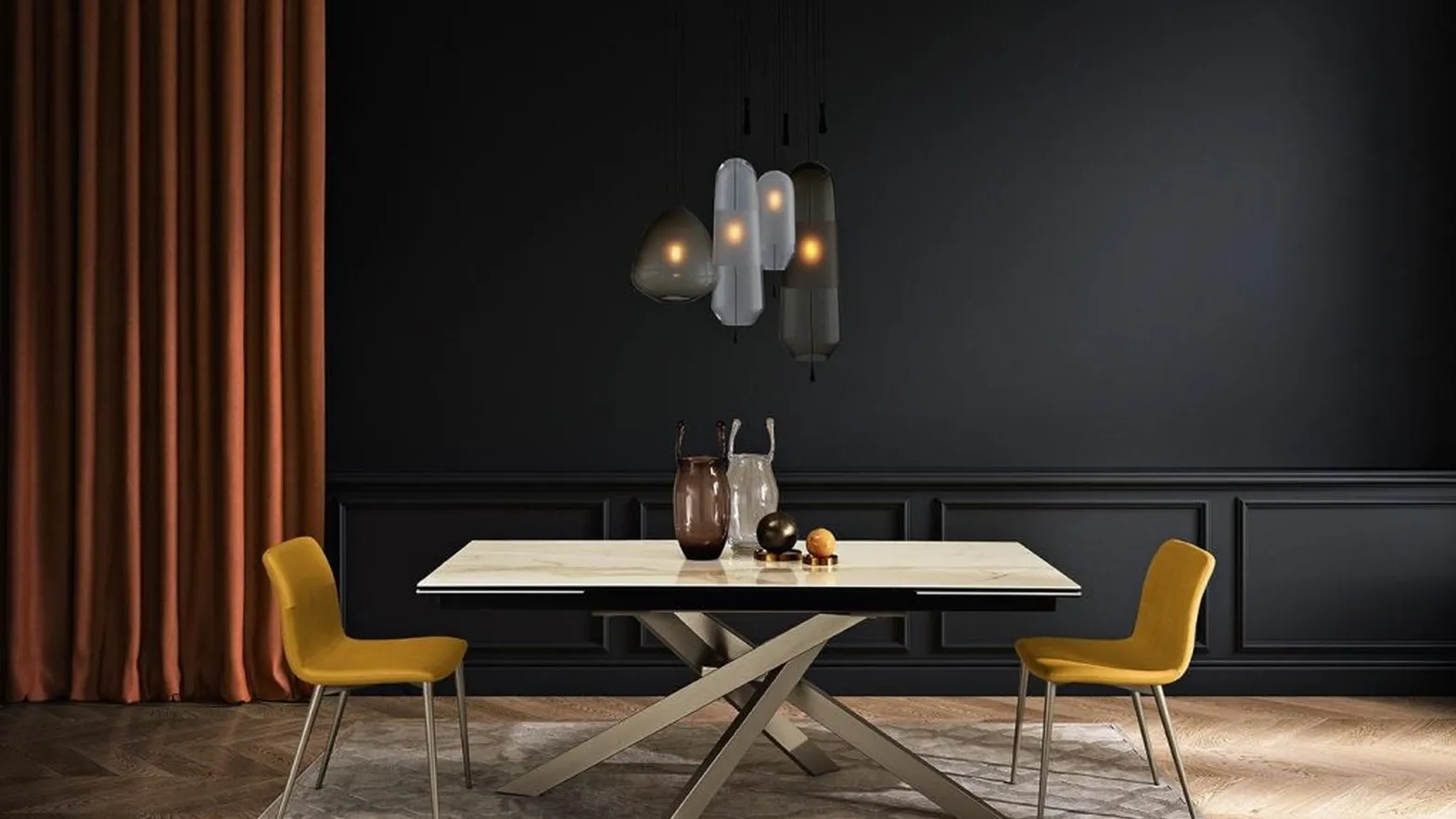 Tavolo Blair Statuario Venato Bianco di MaxHome