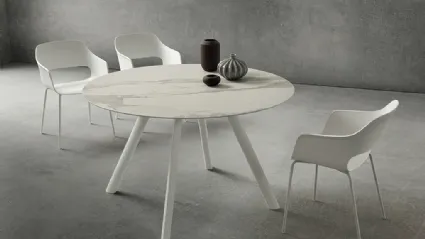 Tavolo rotondo in Laminam, gres porcellanato, Nicola di La Primavera