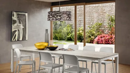 Tavolo allungabile con piano in laminato HPL Luigi Super di La Primavera
