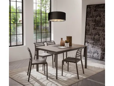Tavolo allungabile moderno in metallo e laminato Mauro di La Primavera
