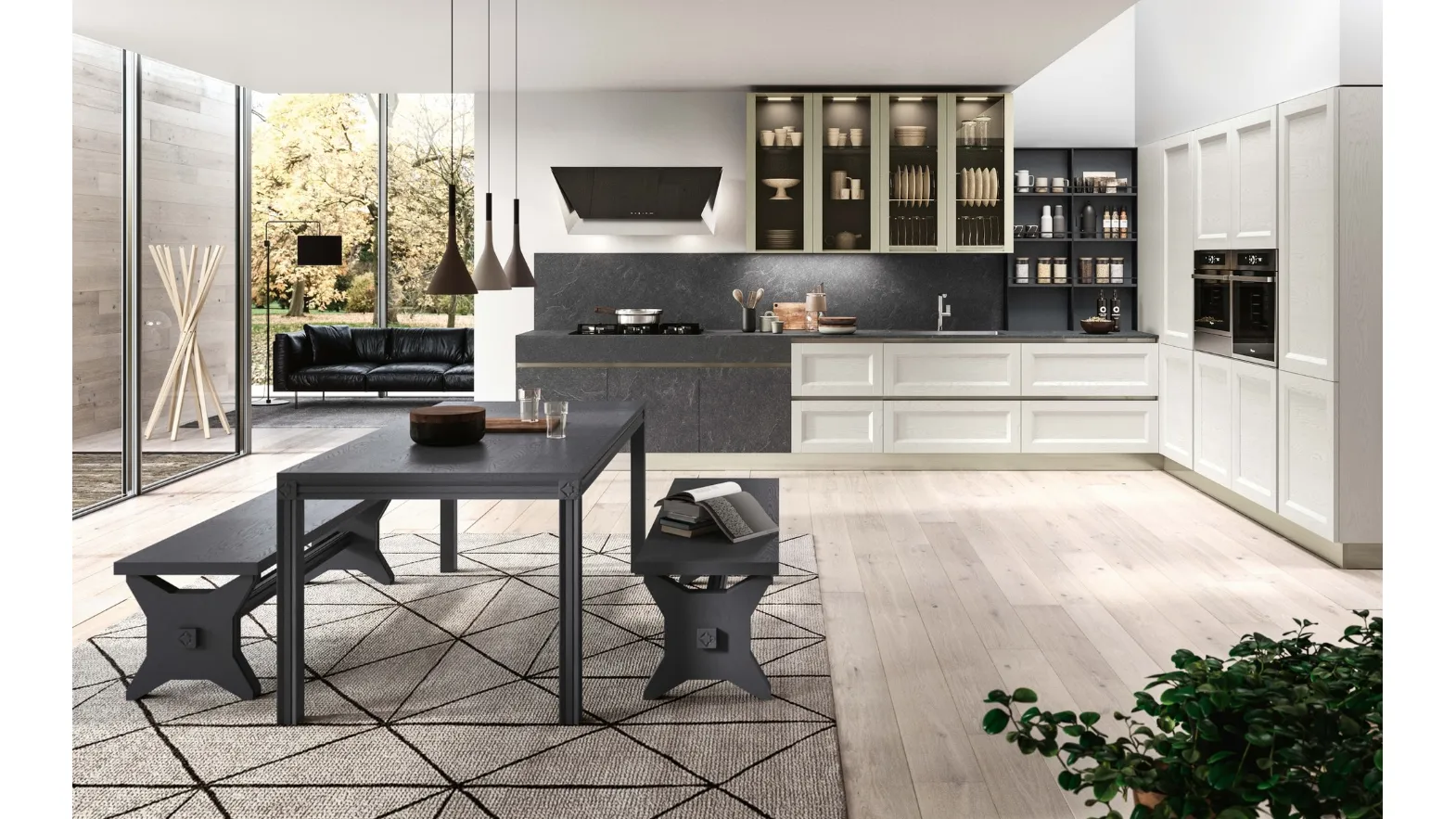 Cucina Classica Beverly Modern in Frassino Bianco di Stosa