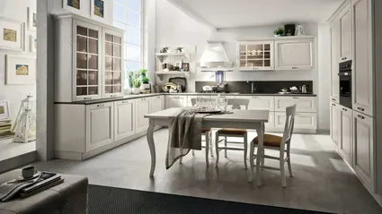Cucina Classica angolare in legno laccato Bolgheri 04 di Stosa
