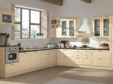 Cucina Classica Bea in legno laccato Panna di Net Cucine