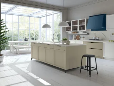 Cucina Classica Newport v2b in Frassino laccato Bianco Alba di Stosa