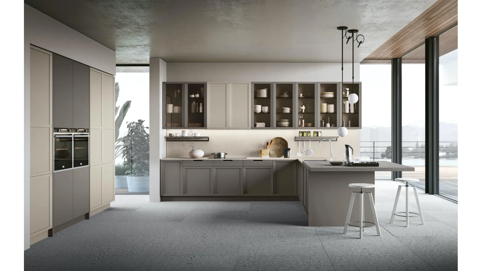 Cucina Classica Newport v3 in laccato opaco di Stosa