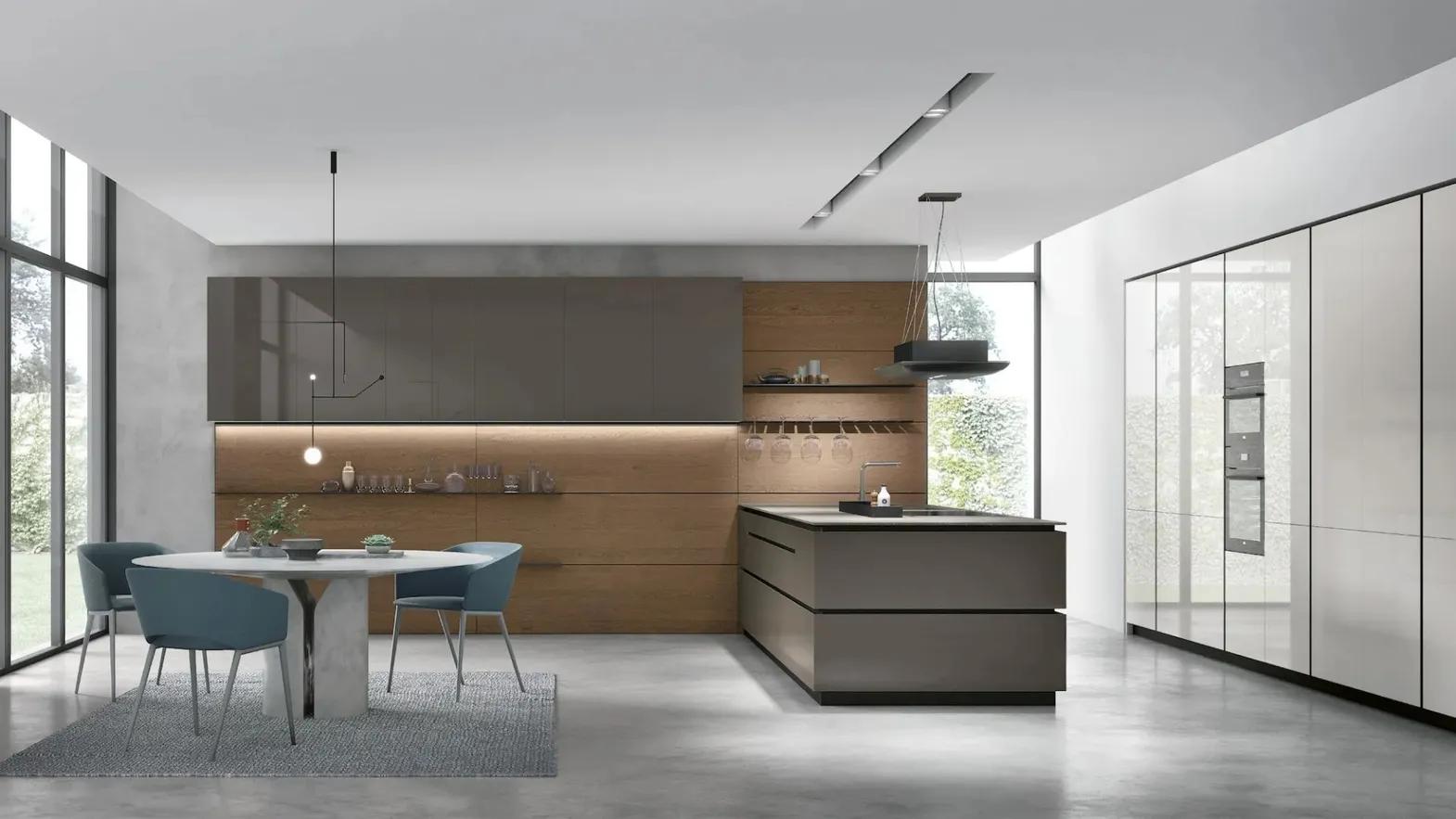 Cucina Moderna con penisola Aliant 03 di Stosa