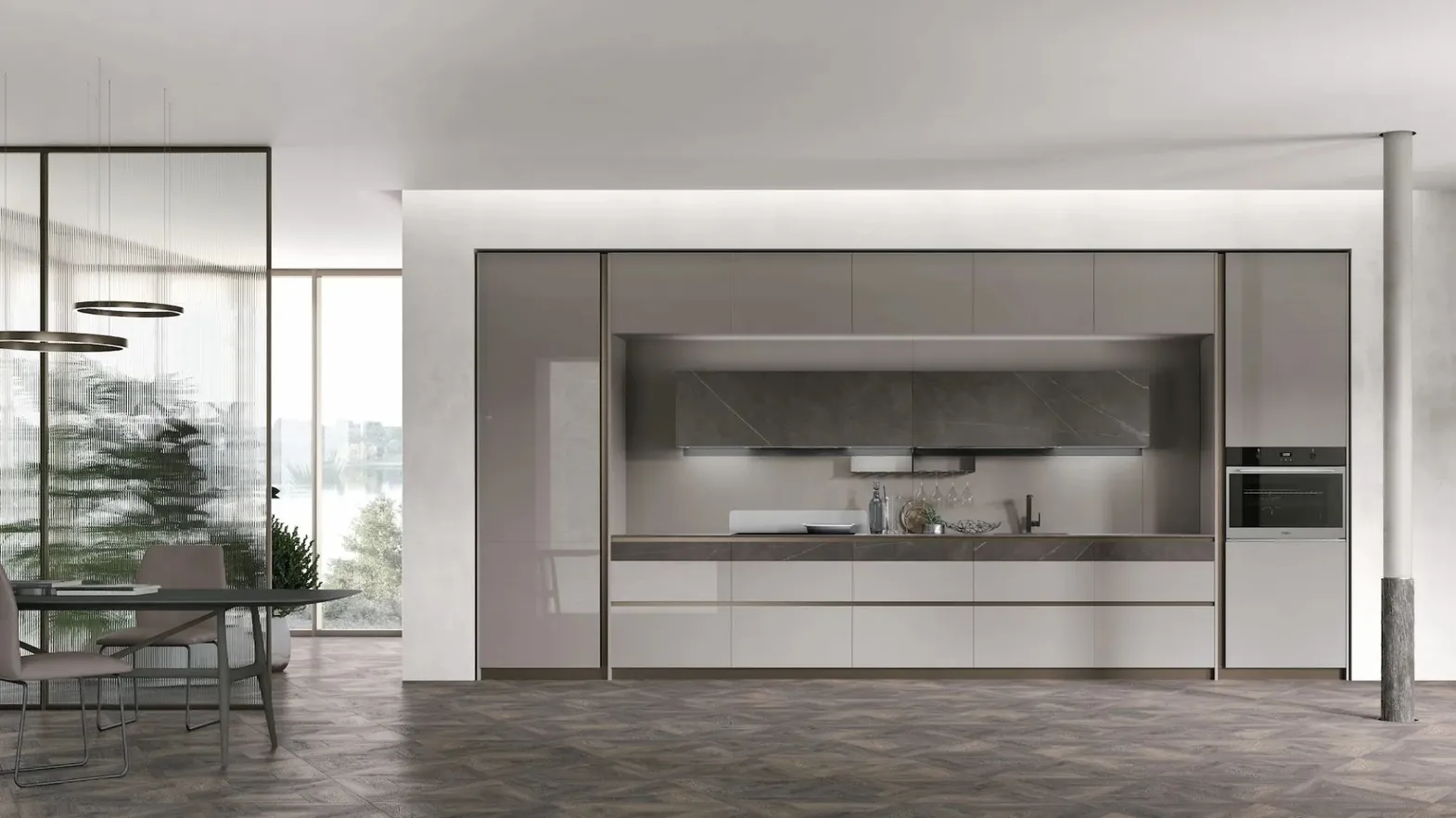 Cucina Moderna lineare Aliant 06 di Stosa