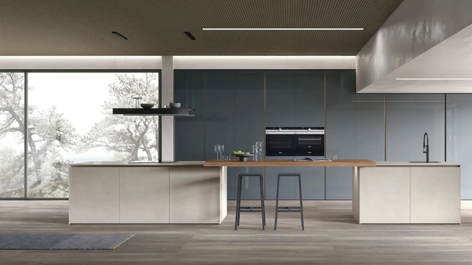 Cucina Moderna con doppia isola Aliant 04 di Stosa