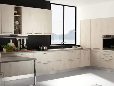 Cucina Moderna Brio in Abete Ghiaccio di Mobilturi